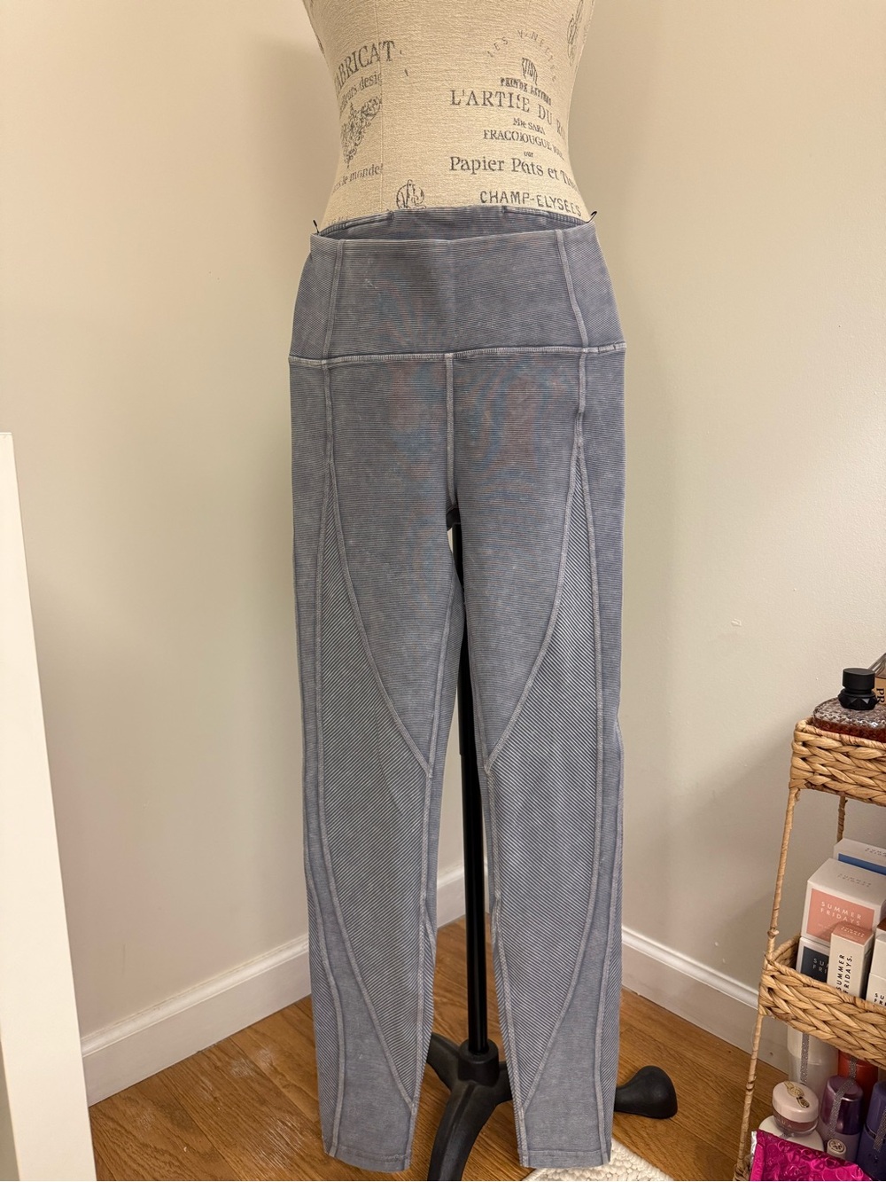 lululemon athletica Gray High-Waist Textured Leggings
